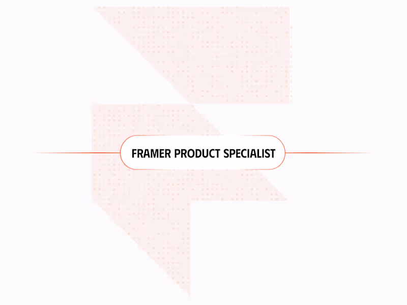 Cover image for Product Specialist at Framer