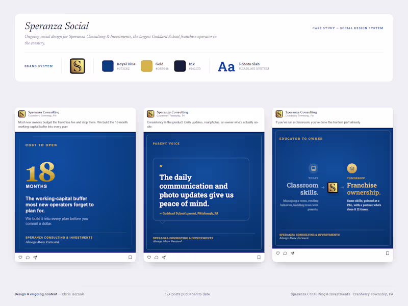 Cover image for Speranza Consulting — Ongoing Social