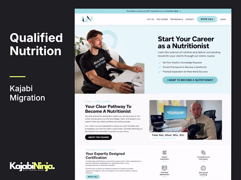 Cover image for Wix to Kajabi: Qualified Nutrition's Website Migration