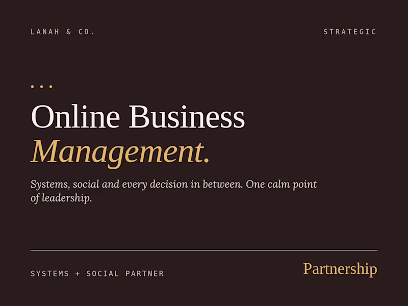 Cover image for Online Business Management – Systems + Social Partner