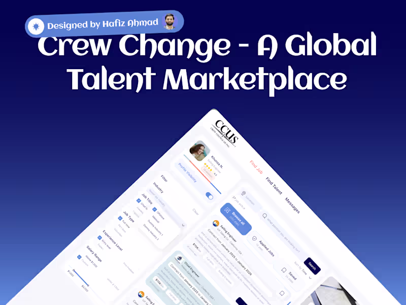 Cover image for UI Design for CrewChange Recruitment Platform
