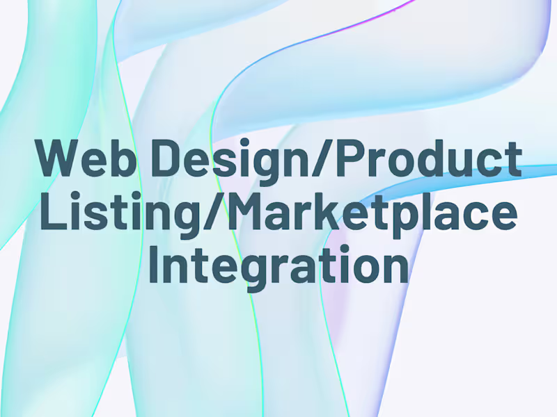 Cover image for Web Designer/ Product Listing/Marketplace Integration