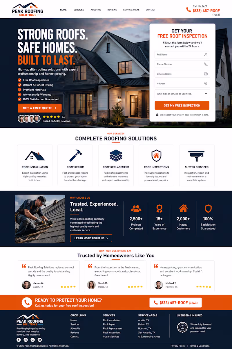 Cover image for Modern, fully responsive landing page