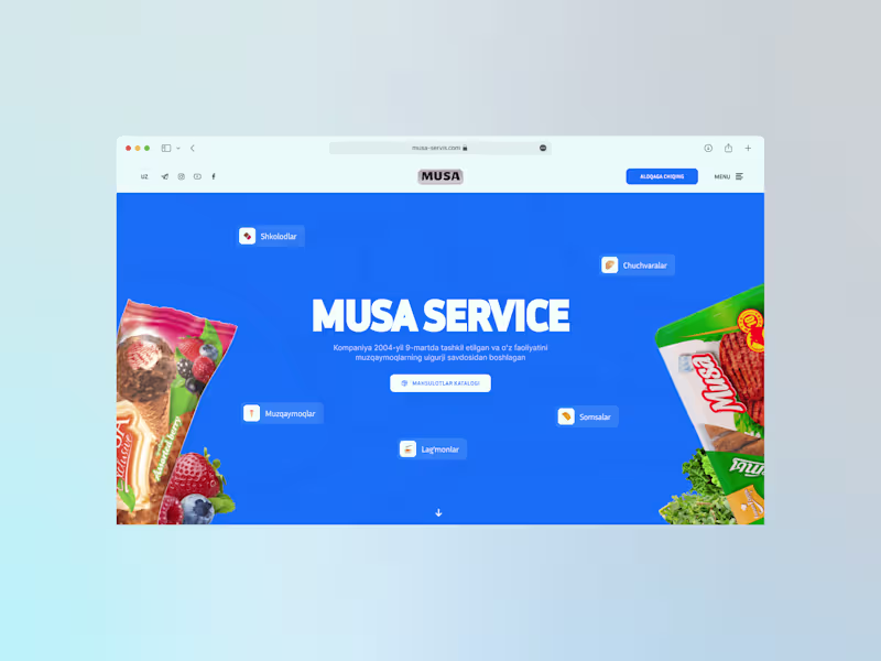 Cover image for Musa Service – Premium Ice Cream and Semi-Finished Products