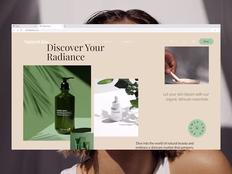 Cover image for Natural Glow - Creative E-Commerce Website Design