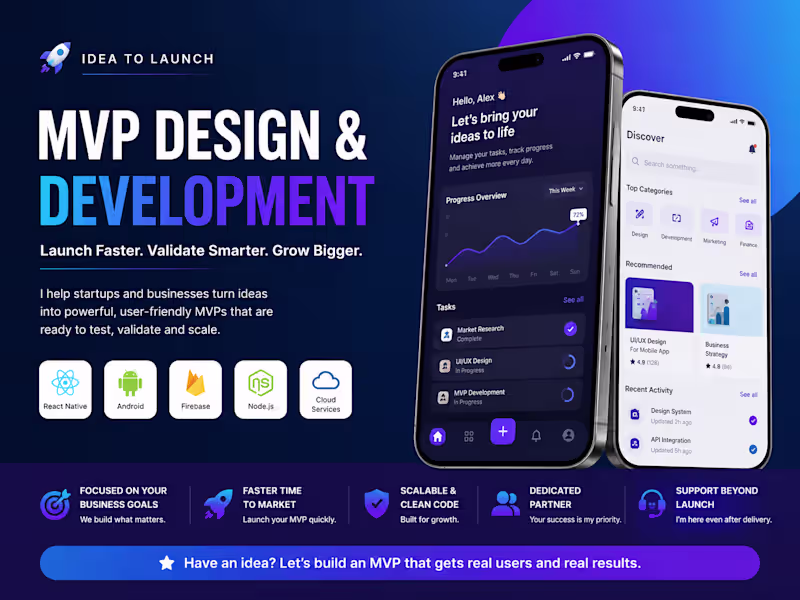 Cover image for MVP Design & Development — From Idea to Launch-Ready Product