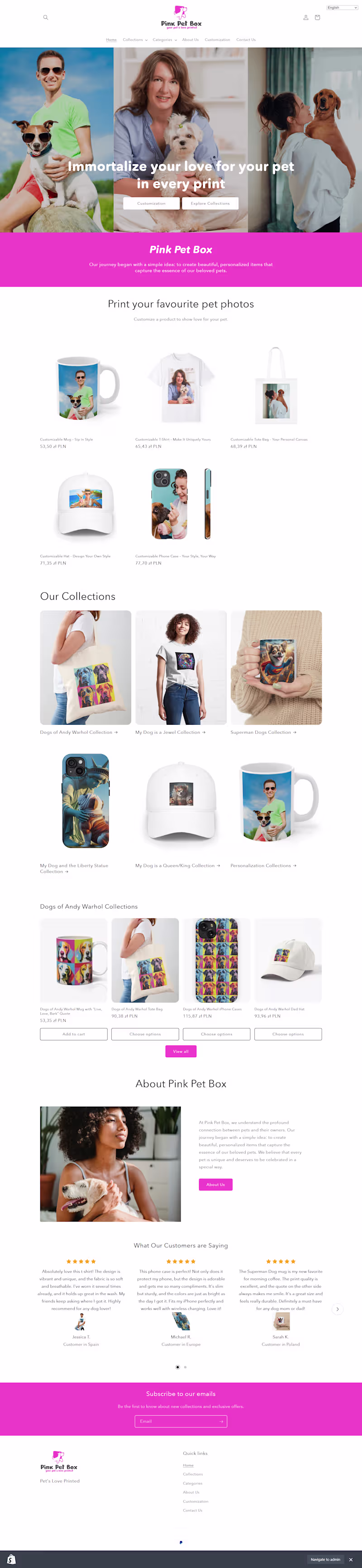 Cover image for Pink Pet Shop - Shopify Print on Demand Shop.