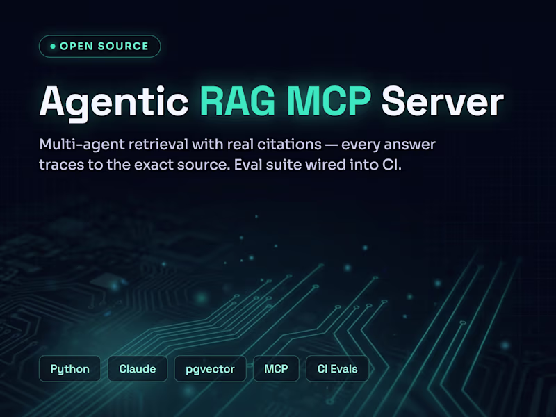 Cover image for Open-source agentic RAG served over