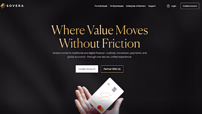 Cover image for Sovera is a unified fintech