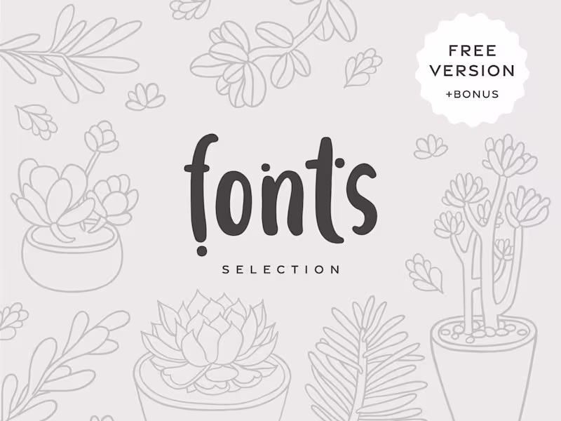 Cover image for 3 FREE FONTS + bonus