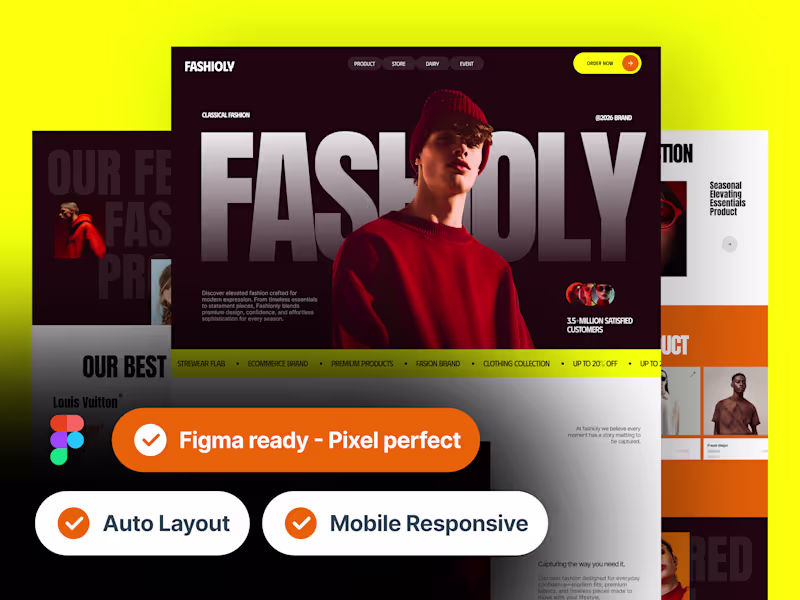 Cover image for Fashion E-Commerce Website Design — Shopify Store UI