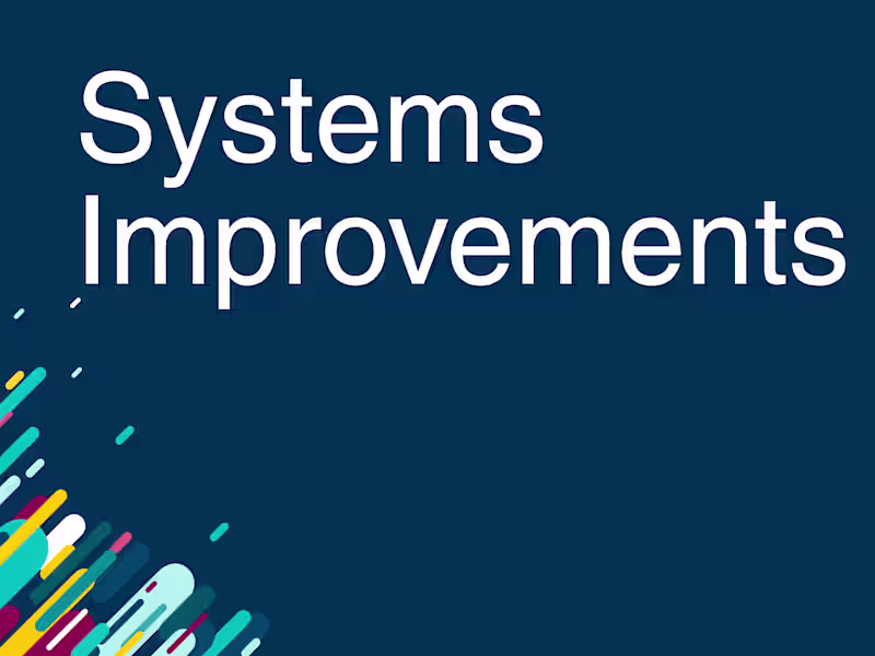 Cover image for Systems Improvements
