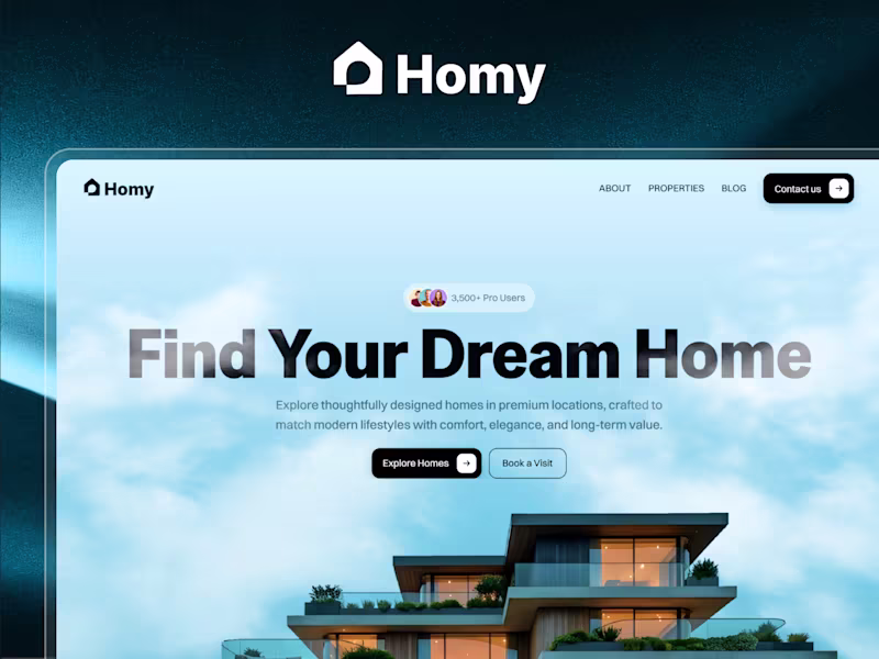 Cover image for Homy : Real Estate