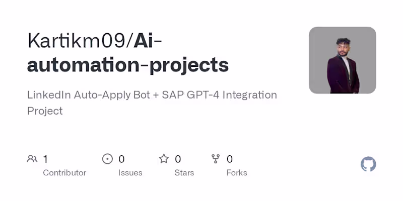 Cover image for AI-Powered LinkedIn Job Application Automation System