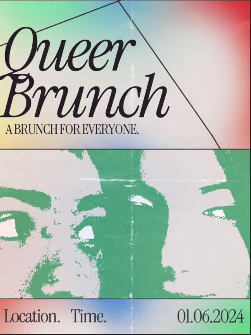 Cover image for Poster design for Queer Brunch