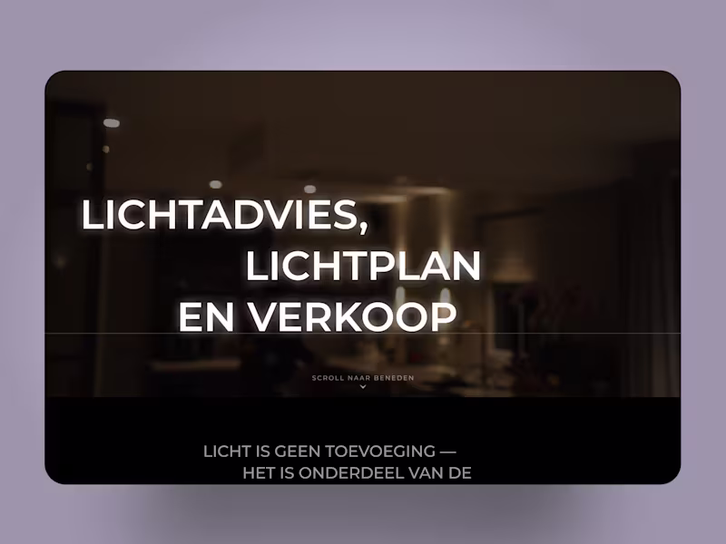 Cover image for Luxury Lighting Website Design and