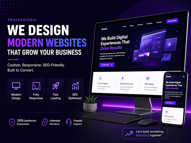 Cover image for Custom Website Design & Development.
