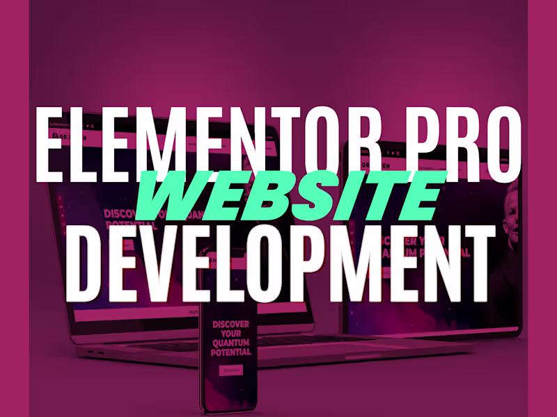 Cover image for Premium WordPress website built with Elementor Pro