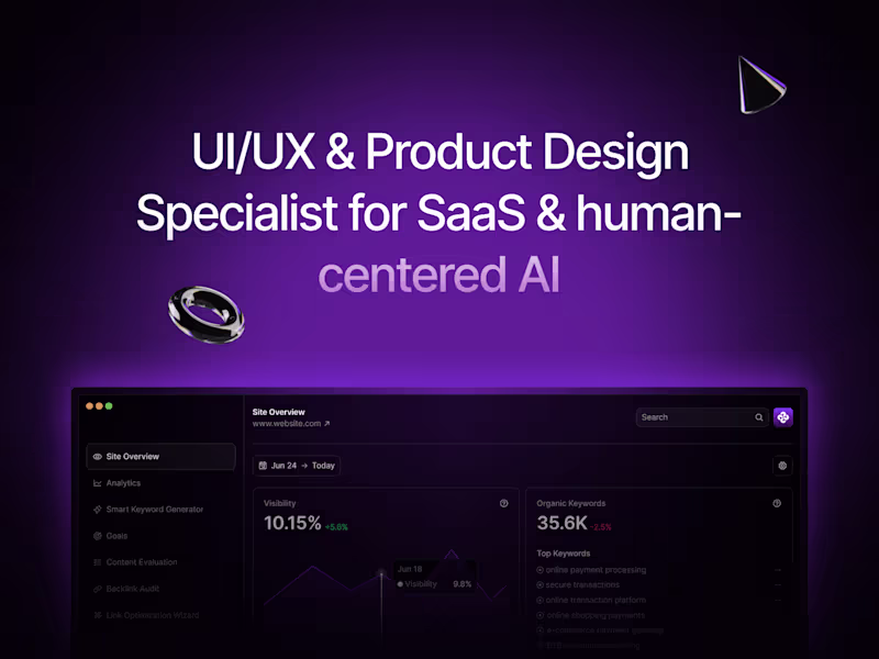 Cover image for Product Design (UIUX Web & Mobile SaaS apps)