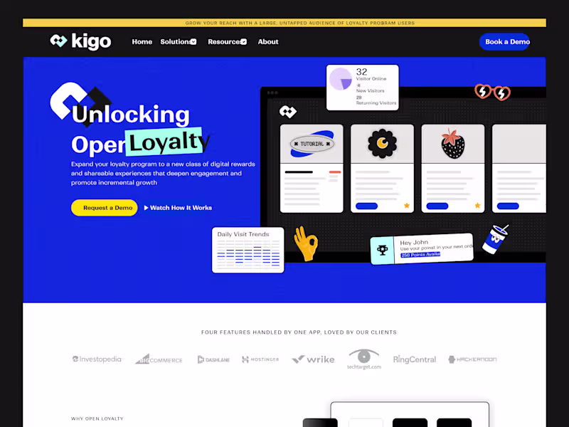 Cover image for Kigo Loyalty Program Web app