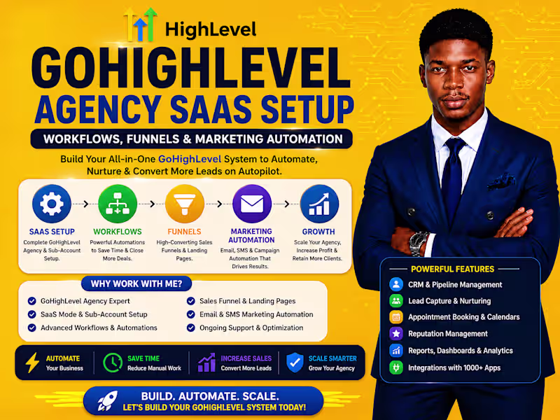Cover image for GoHighLevel Setup & CRM Automation Expert
