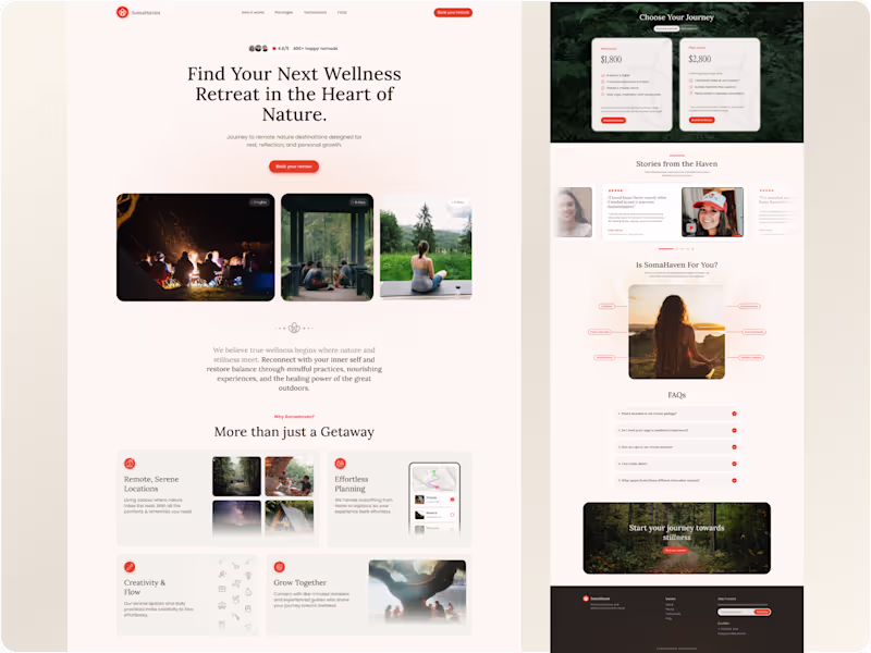 Cover image for Landing page design for a