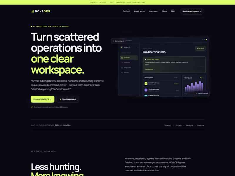 Cover image for NOVAOPS — B2B AI Operations