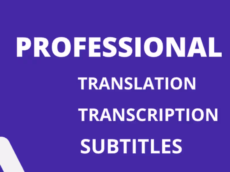 Cover image for I provide high-quality translation and transcription services.