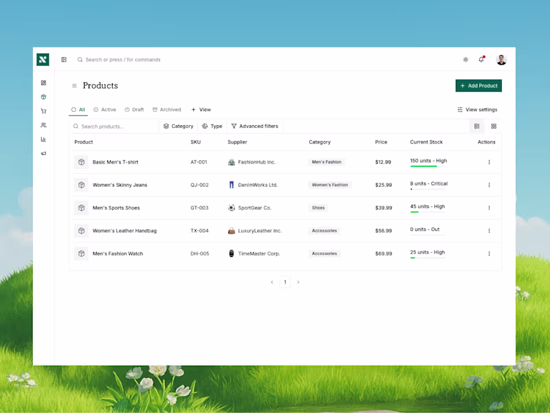 Cover image for Product Dashboard – Refreshing Admin UI 💡 Key focuses: • Vi...