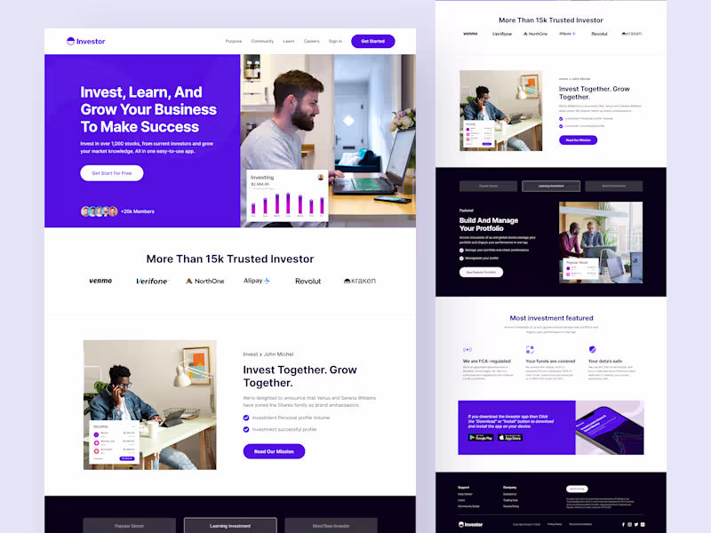 Cover image for Investment  landing page
