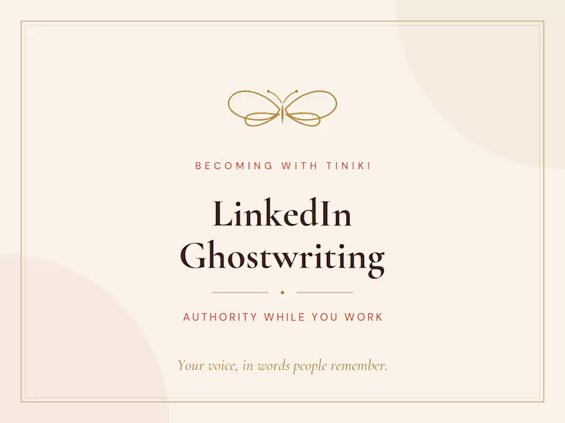 Cover image for  LinkedIn Ghostwriting