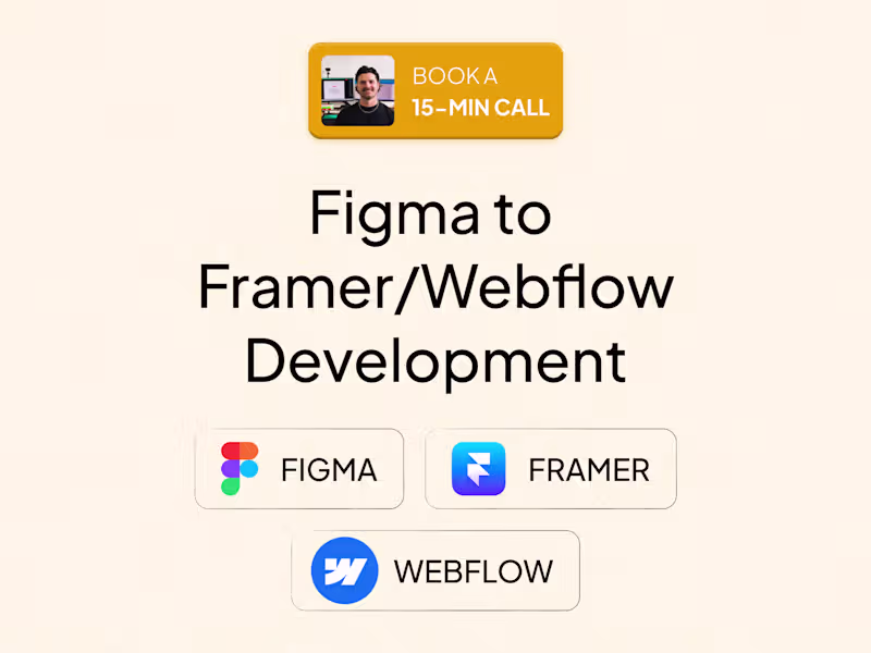Cover image for Figma to Framer/Webflow Development