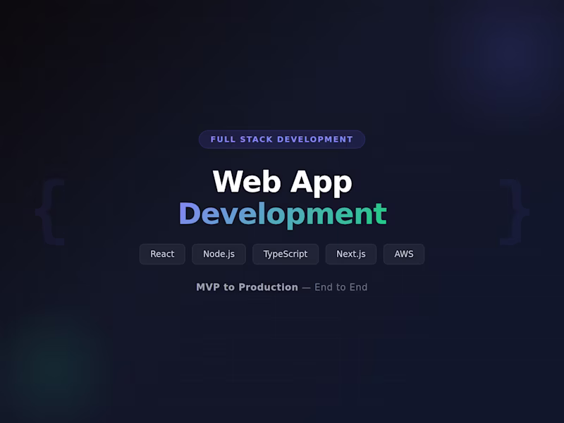 Cover image for Full Stack Web App Development (React + Node.js)