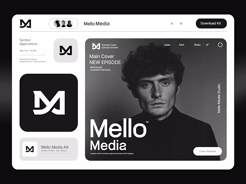 Cover image for Mello Media Monogram Brand System