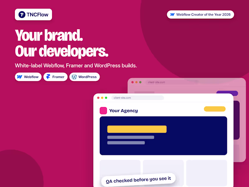Cover image for White-Label Web Development for Agencies (Webflow, Framer, WP)