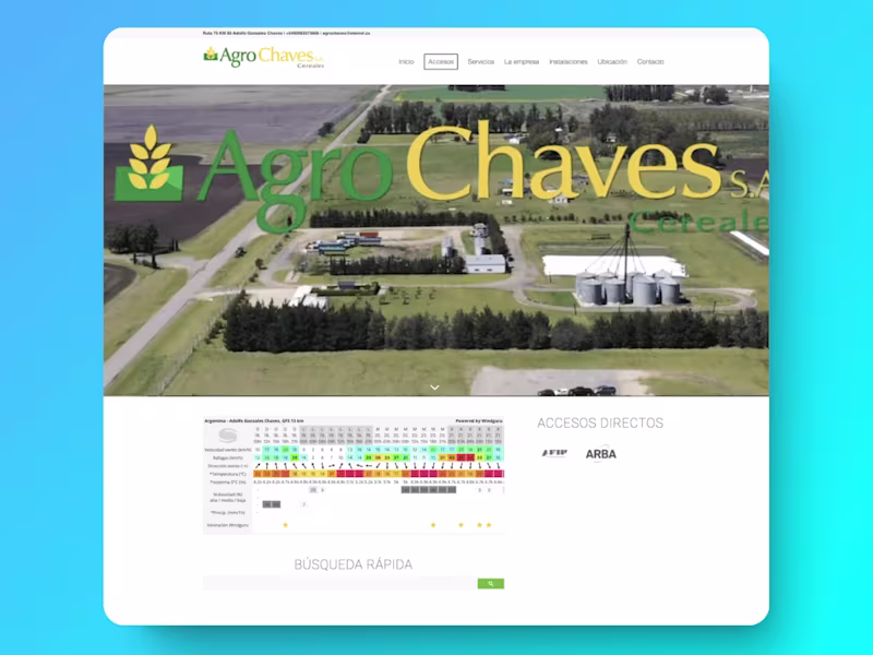 Cover image for Agro Chaves S.A. - Local transportation business website