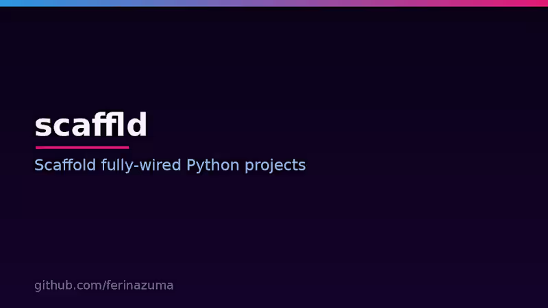 Cover image for scaffld — a CLI that