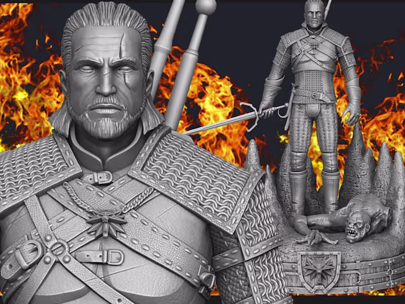 Cover image for 3d sculpture character model, bust, 3d statue for 3d printing