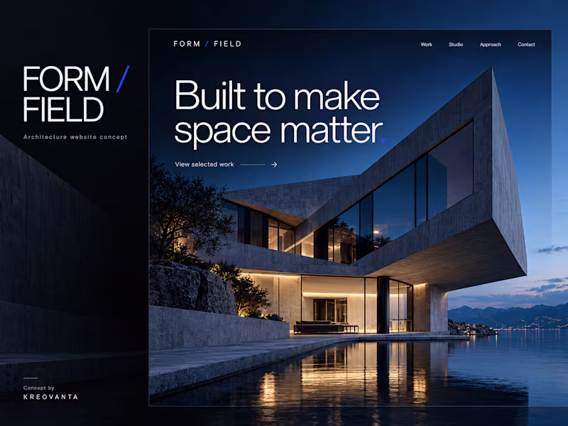 Cover image for Form / Field — Architecture Website Design & Build
