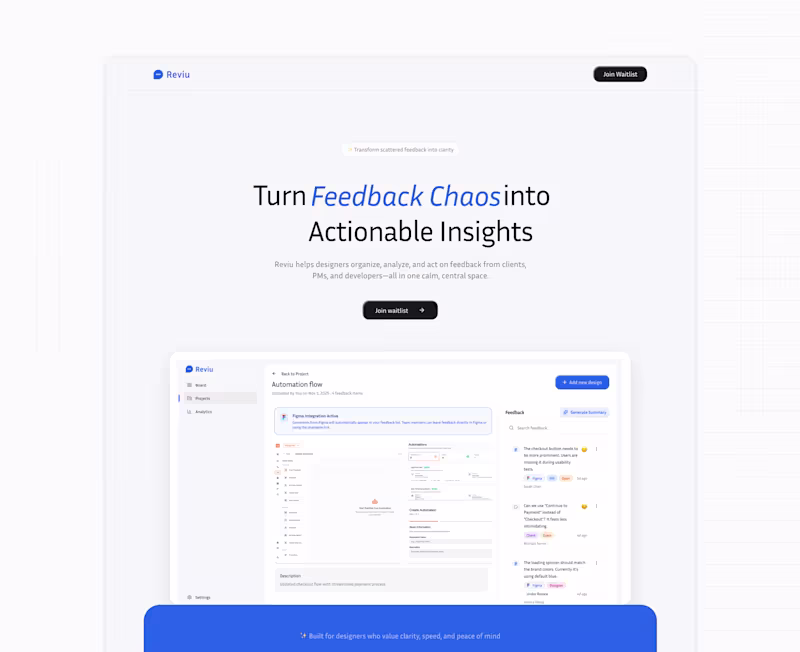Cover image for Feedback Management SaaS - Hero section