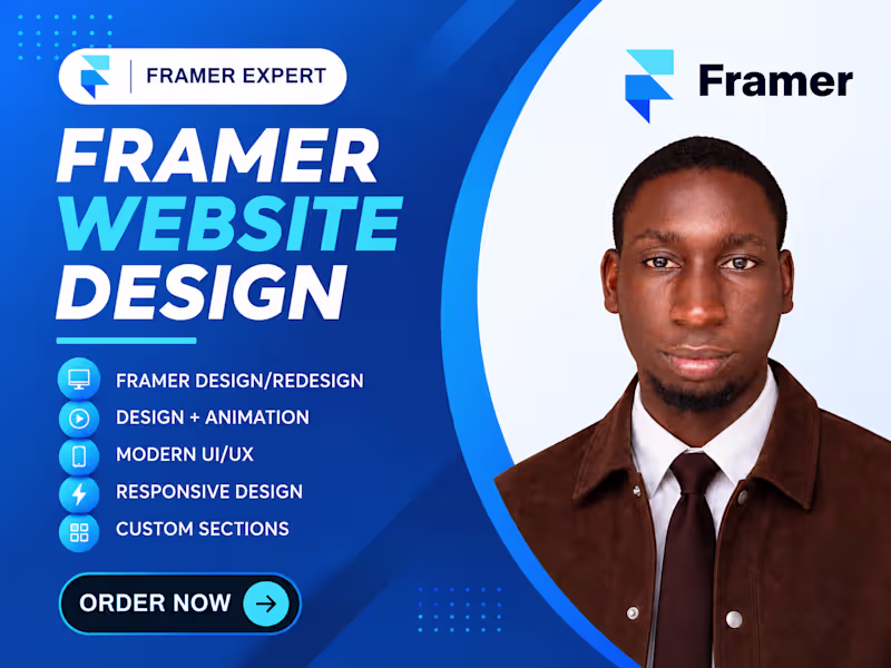 Cover image for Framer Website Design/Redesign | Framer Landing Page | Framer