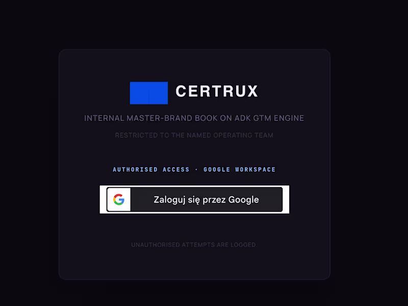 Cover image for Certrux: Agentic-Driven Brandbook