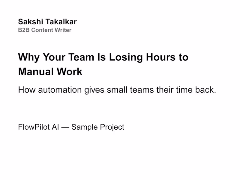Cover image for Automation Newsletter — B2B SaaS Content Sample