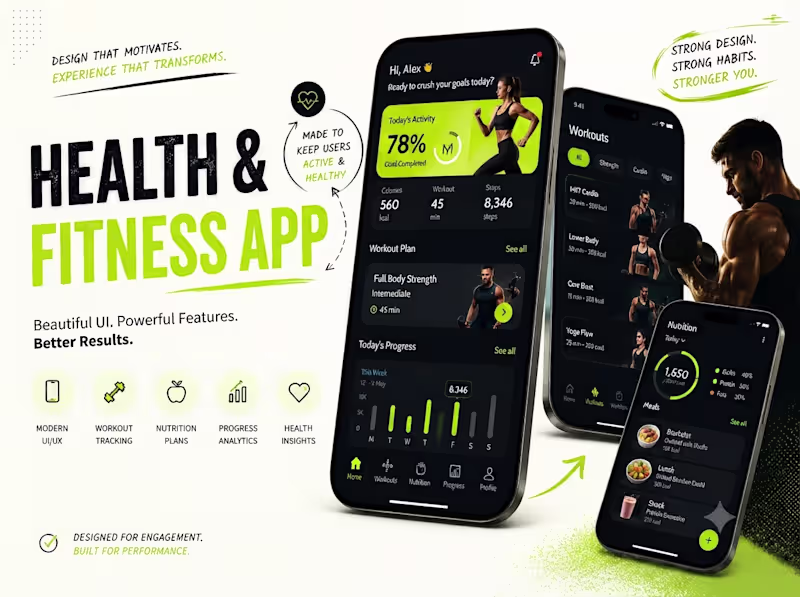 Cover image for Health and Fitness App Design & Development