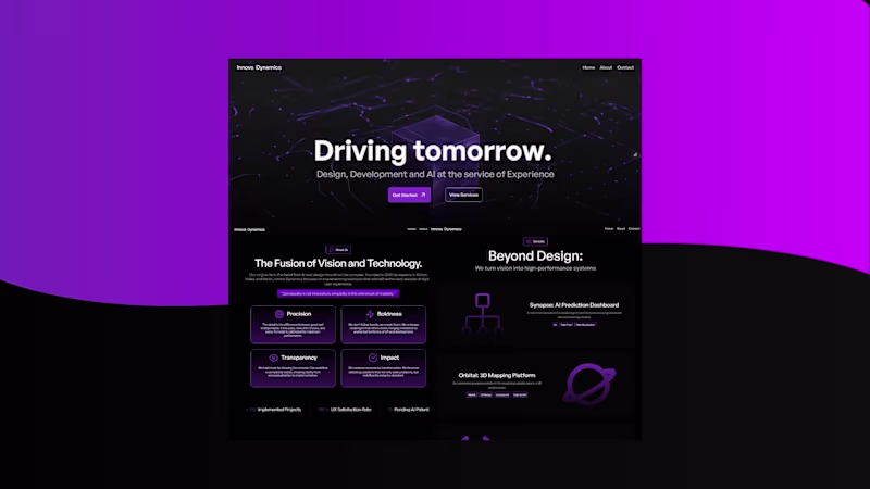 Cover image for Innova Dynamics - Framer Website Design