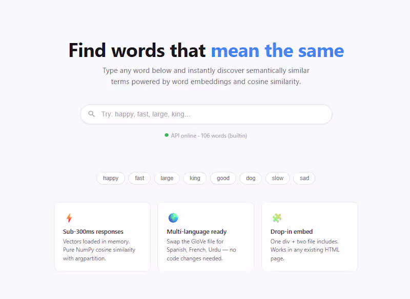 Cover image for Semantic Word Suggestion Search Box