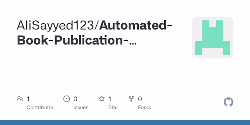 Cover image for Automated Book Publication Workflow