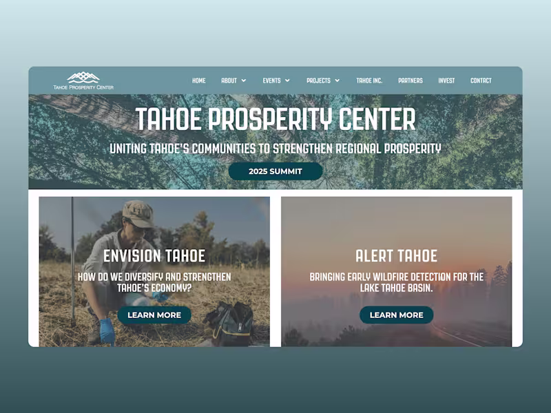 Cover image for Tahoe Prosperity Website Revamp & Maintenance