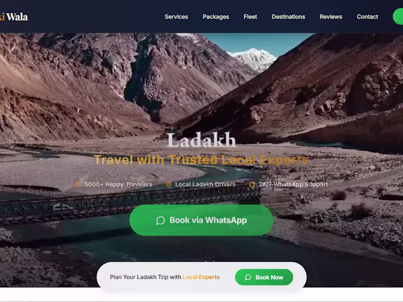 Cover image for LadakhTaxiWala — Premium Website Redesign & Growth