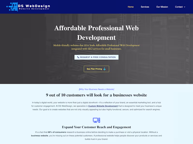 Cover image for Affordable Professional Website Development